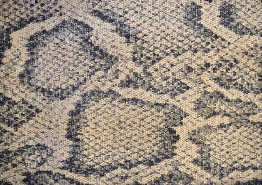 Snake Skin Chenille in Dark Grey & Cream