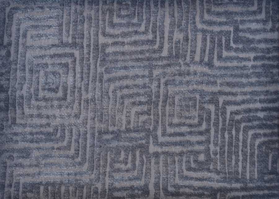 Palermo Maze Texture Velvet in Anthracite