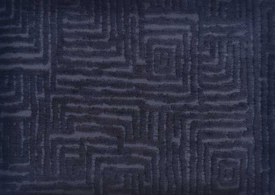 Palermo Maze Texture Velvet in Black
