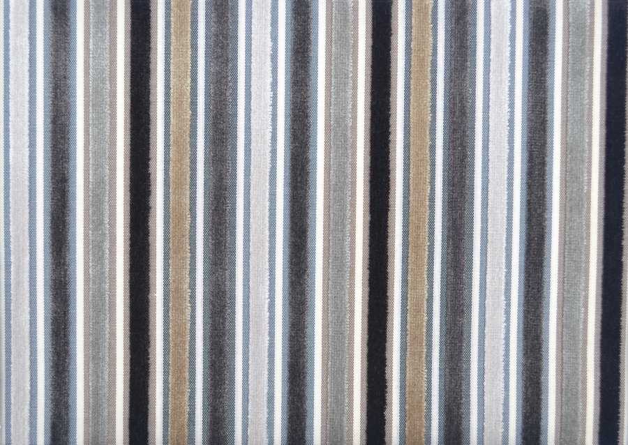 Pisa Stripe Velvet in Black, White, Taupe, Cream, Dove & Gunmetal 