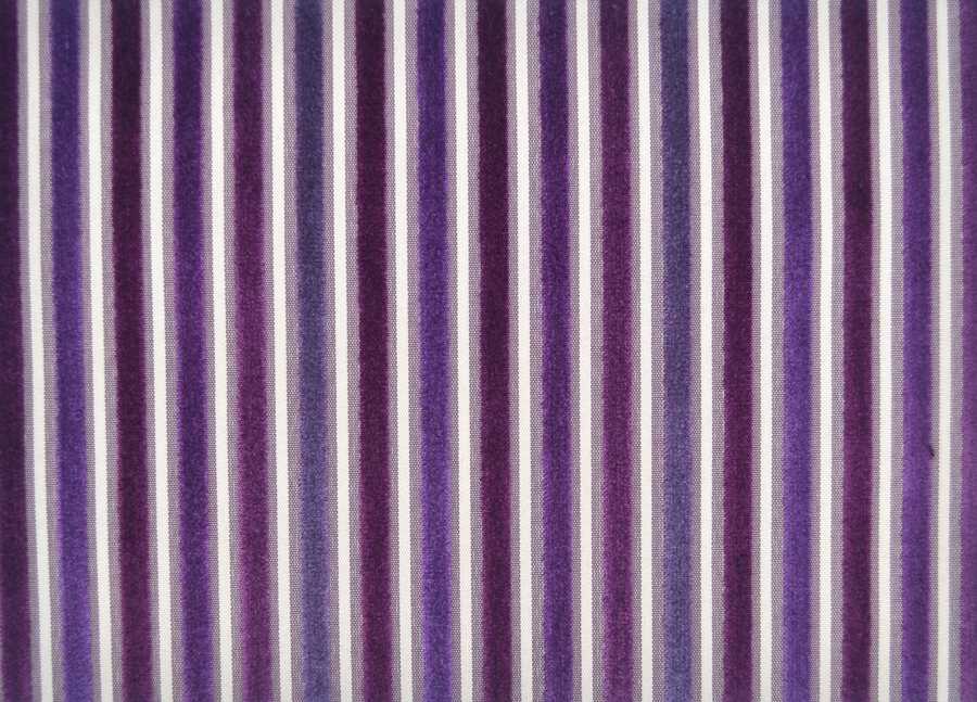 Pisa Stripe Velvet in Plum & Purples