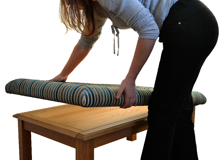 Fitting a padable cushion to a coffee table Fitting a padable cushion to a coffee table