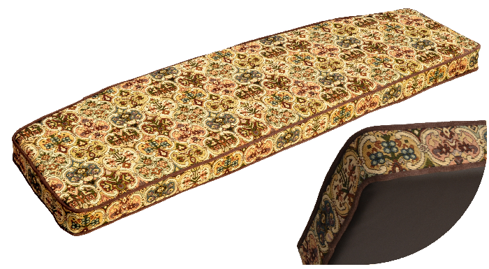 Padable Custom Made Window seat cushion in fabric to match customers furniture